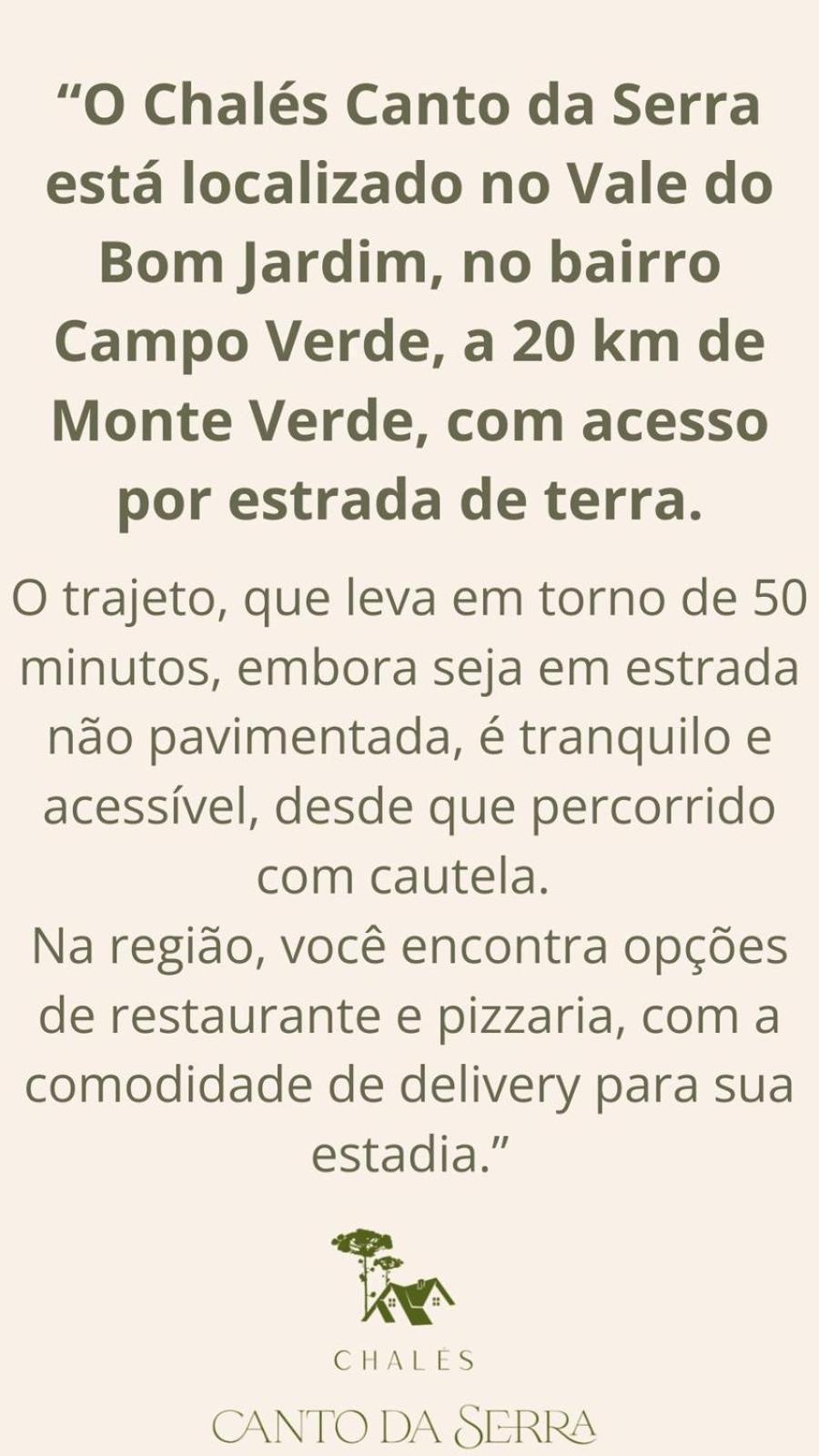 Chales Canto Da Serra Monte Verde  Exteriör bild